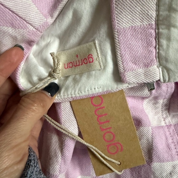 Gorman Pink and Cream Checkered A-Line Midi Skirt - Picture 4 of 4